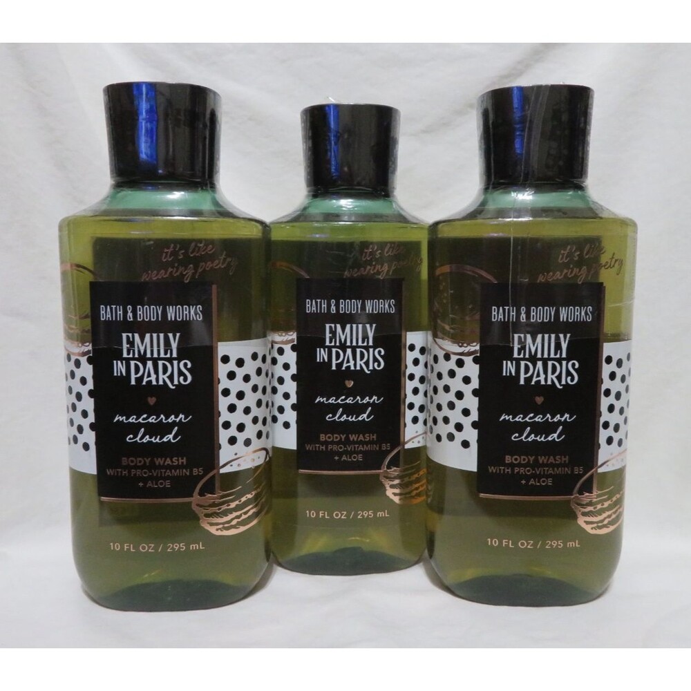 Emily in Paris MACARON CLOUD Bath & Body Works Body Wash 10 fl oz x 3